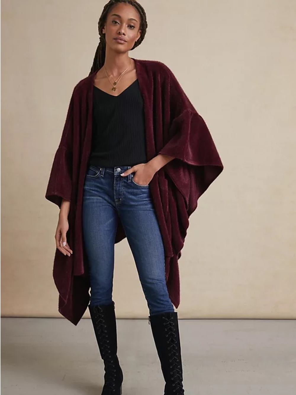 NWOT Anthropologie Bette Open-Front Knit Cardigan sz OS